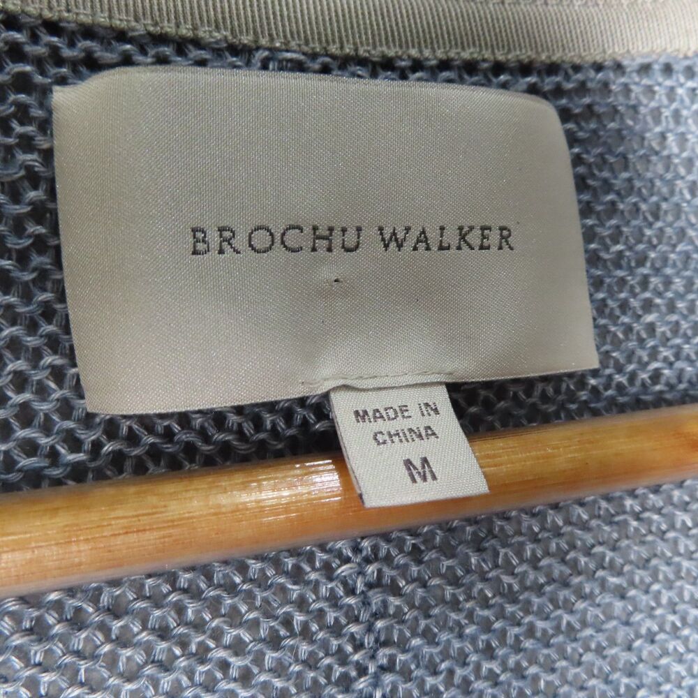 Bronchu Walker Women Sweater Medium Multicolor Linen Esposed Seam Boxy Open Knit - Picture 5 of 11